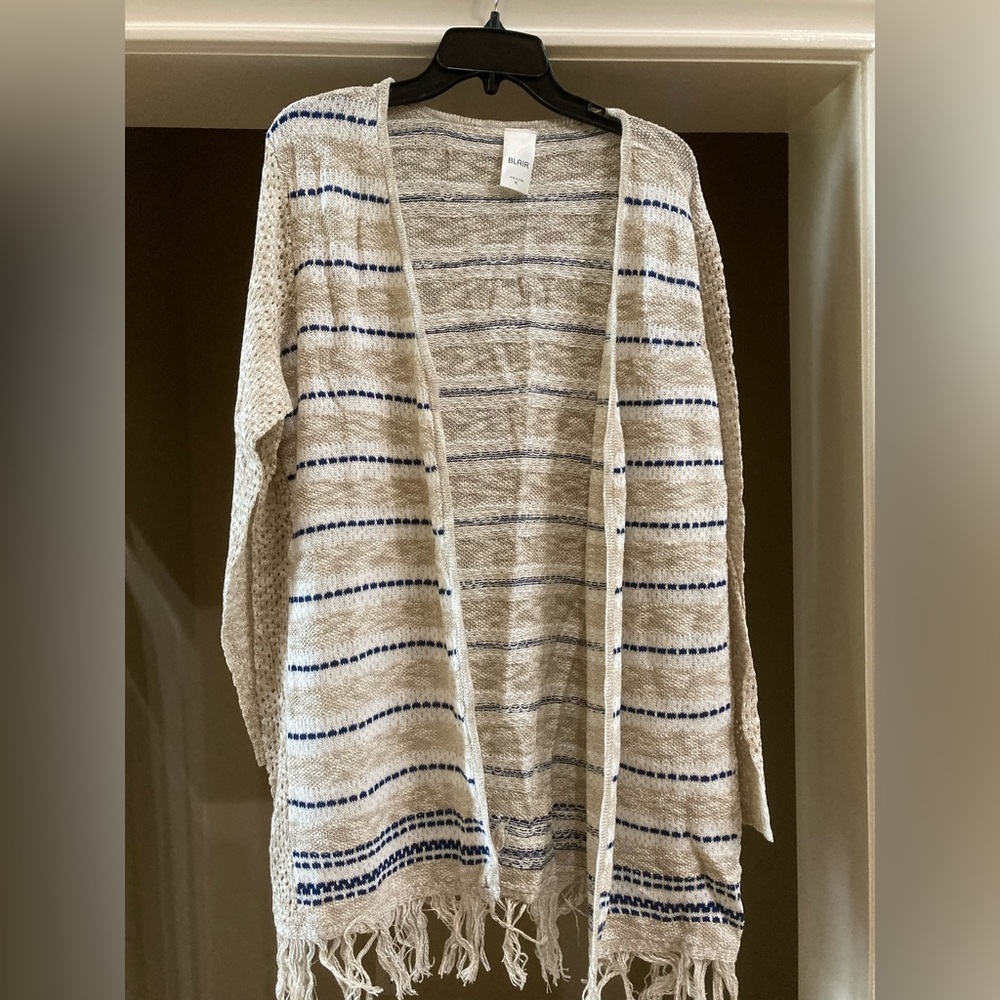 NIP a Blair Beautiful Crochet Duster/ Cardigan Size XL
